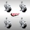 Service Caster 3 Inch SS Soft Rubber Wheel Swivel 12mm Threaded Stem Caster Set Brake SCC SCC-SSTS20S314-SRS-TLB-M1215-4 - alternate 4